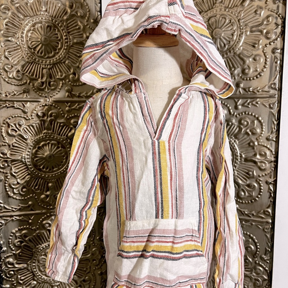 Linen blend Baja pullover, size 4